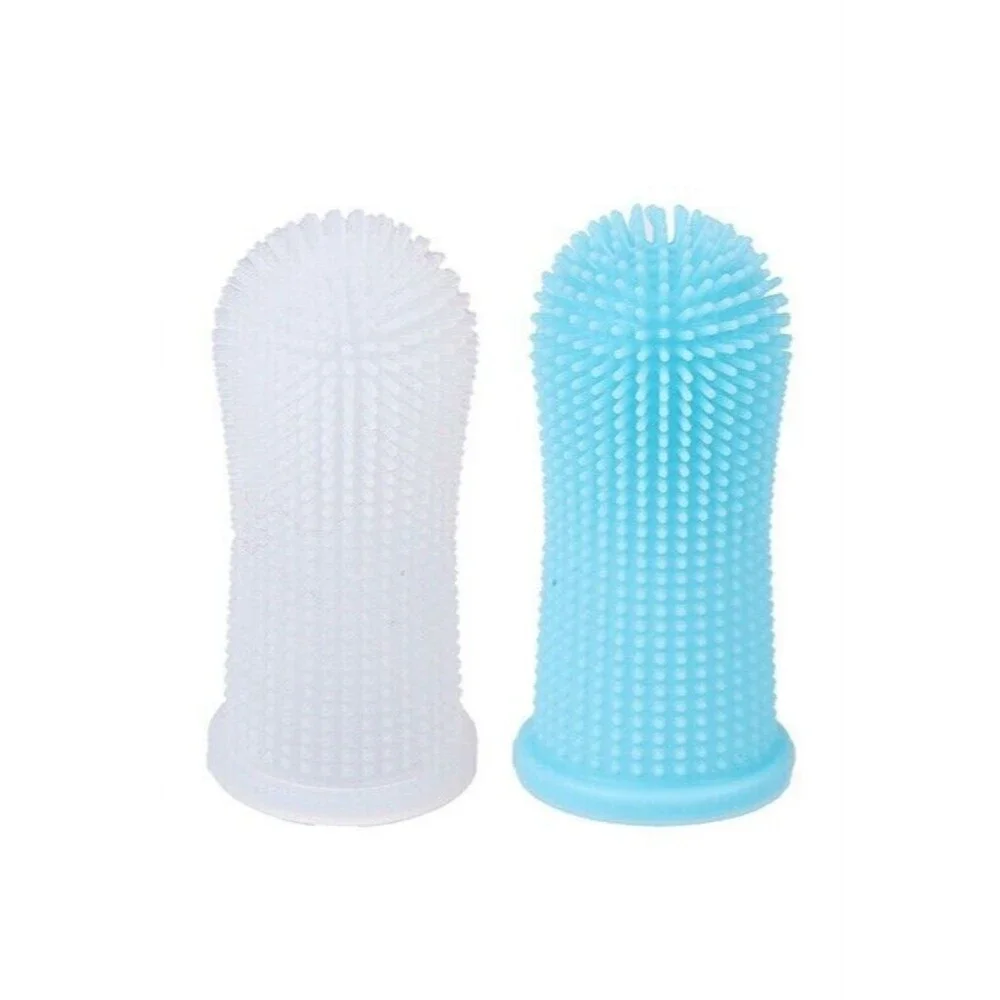 Dog Cat Soft Pet Finger Toothbrush 360 Degrees - LOT OF 2 - USA SHIPPING